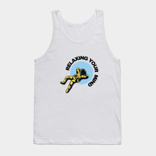 Relaxing Astronaut Design Tank Top